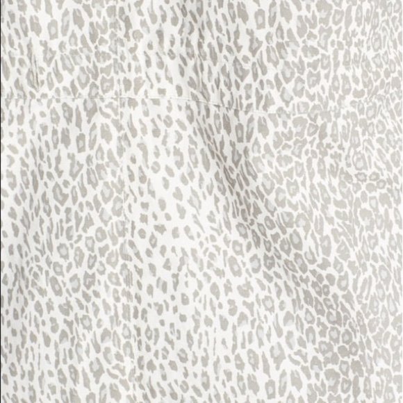 Joie Womens S White Gray Barker Jacket Leopard Print Windbreaker Zip Toggle Hood - Picture 3 of 9